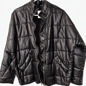 Free People Dolman vegan leather jacket